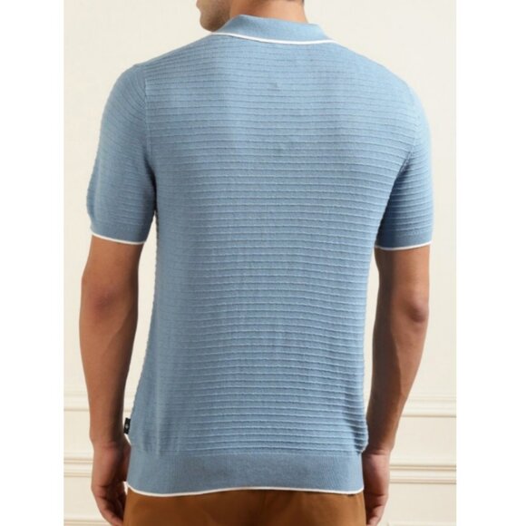 Ted Baker Textured Polo Shirt Short Sleeve Knit Old Money Preppy Business Casual - Picture 2 of 13